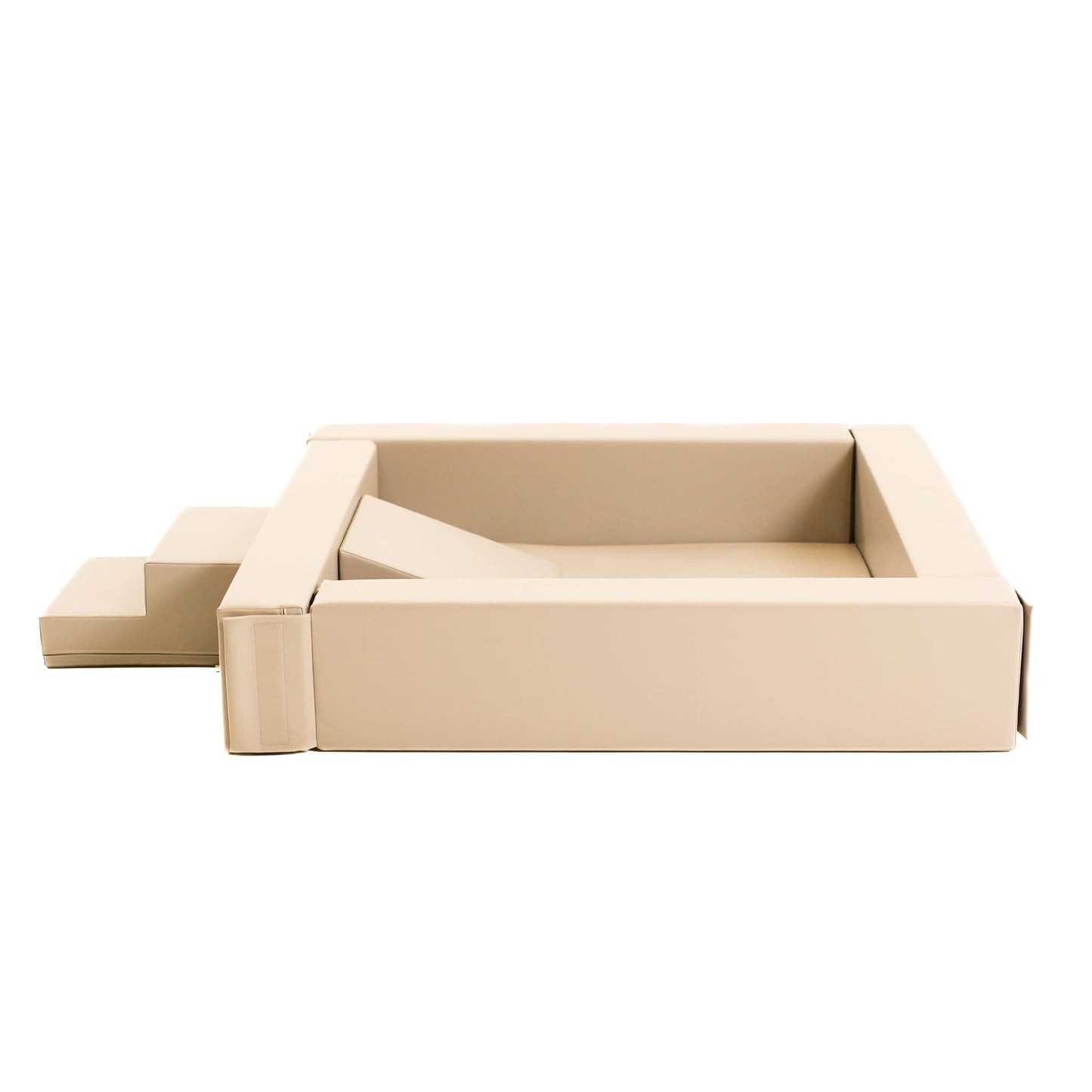 Soft Play Bundle - Beige Ball Pit with a Wedge and Steps-0