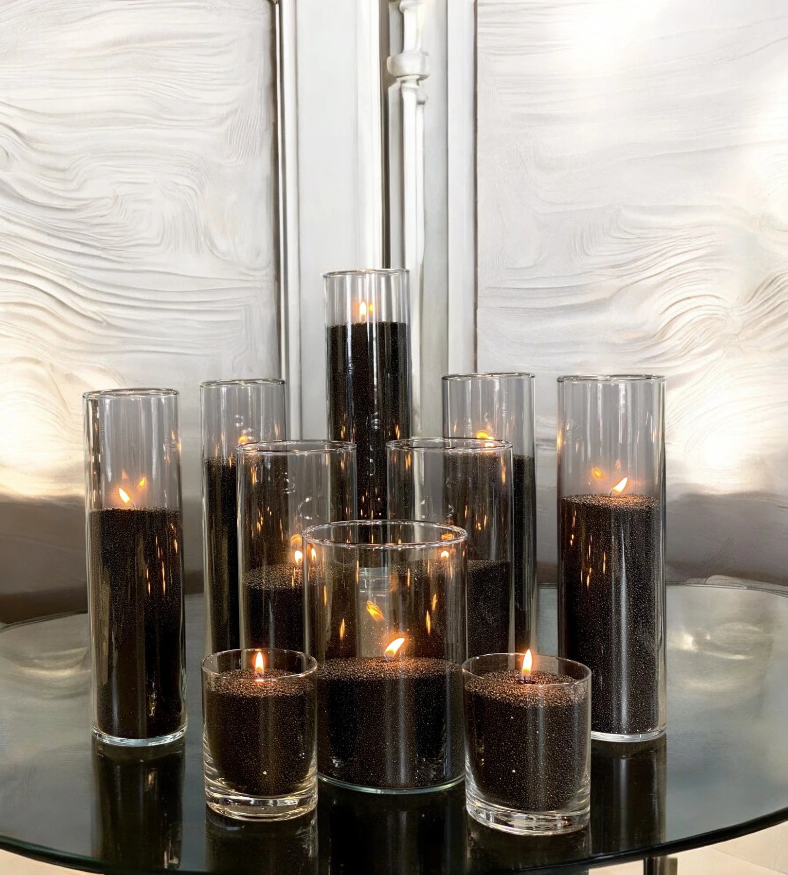 Black unscented Candle Sand 330g/0.73lbs-3