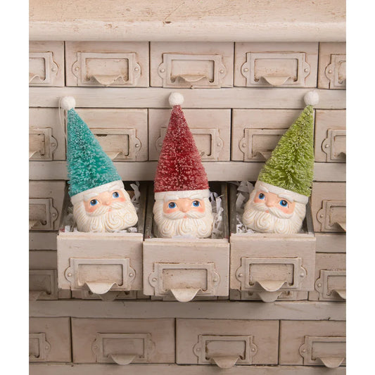 Bottle Brush Santa Blue Ornament by Bethany Lowe Designs-1