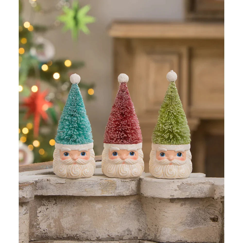 Bottle Brush Santa Blue Ornament by Bethany Lowe Designs-2