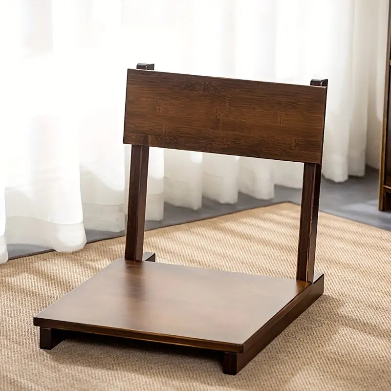 Eco-Friendly Bamboo Floor Chair - Brown-4