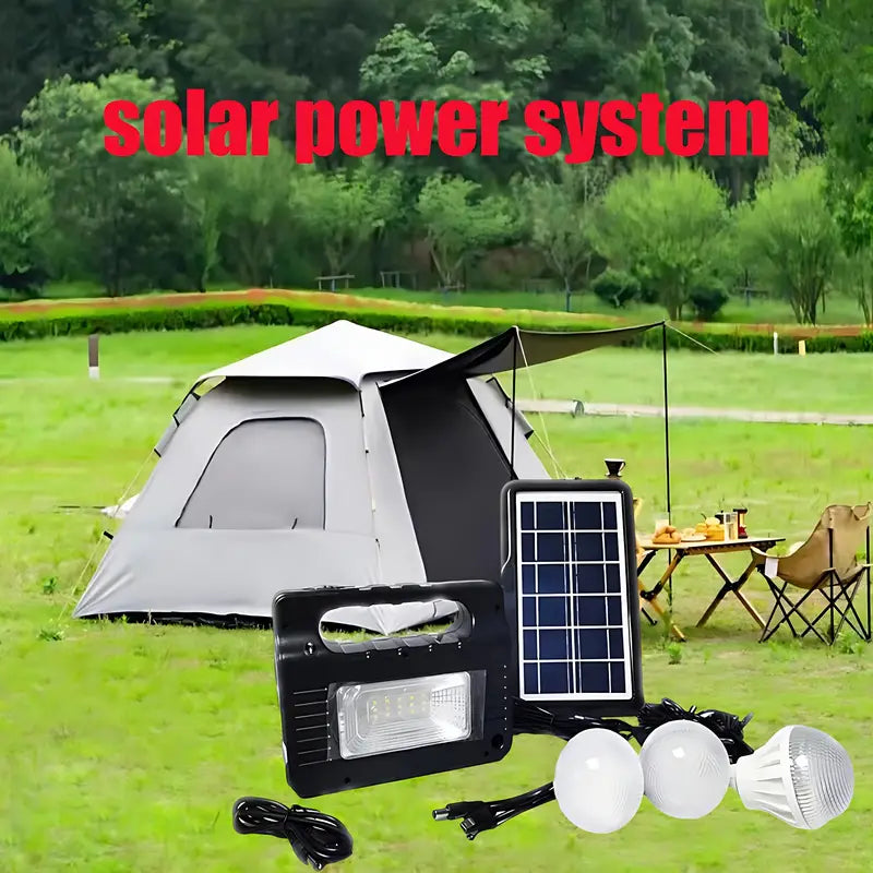 Portable Solar Searchlight: Outdoor Camping LED Light with Energy Storage-2