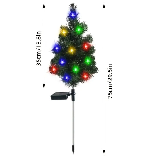 Celestial Blooms: Twin Solar-Powered Christmas Tree Lights-1