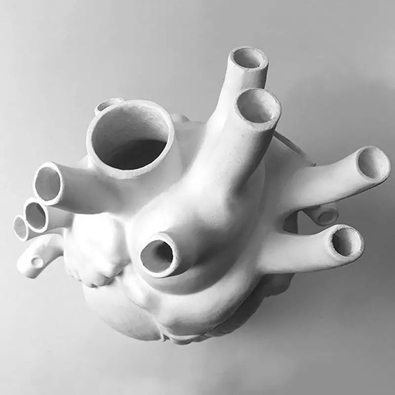 Unique Pedestal Vase Shaped as Human Heart | Novelty Bud-Vase Christmas Decor-4