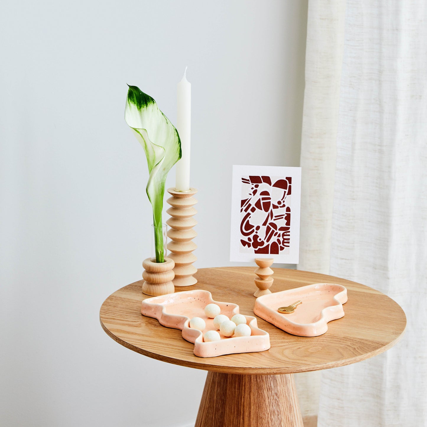 Ceramic Wave Trays - Speckled Peach - Rectangle-2