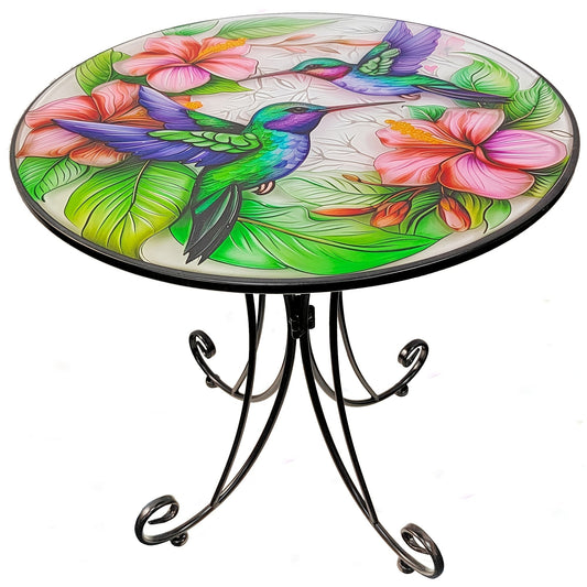Round Metal Side Table Hummingbird-0