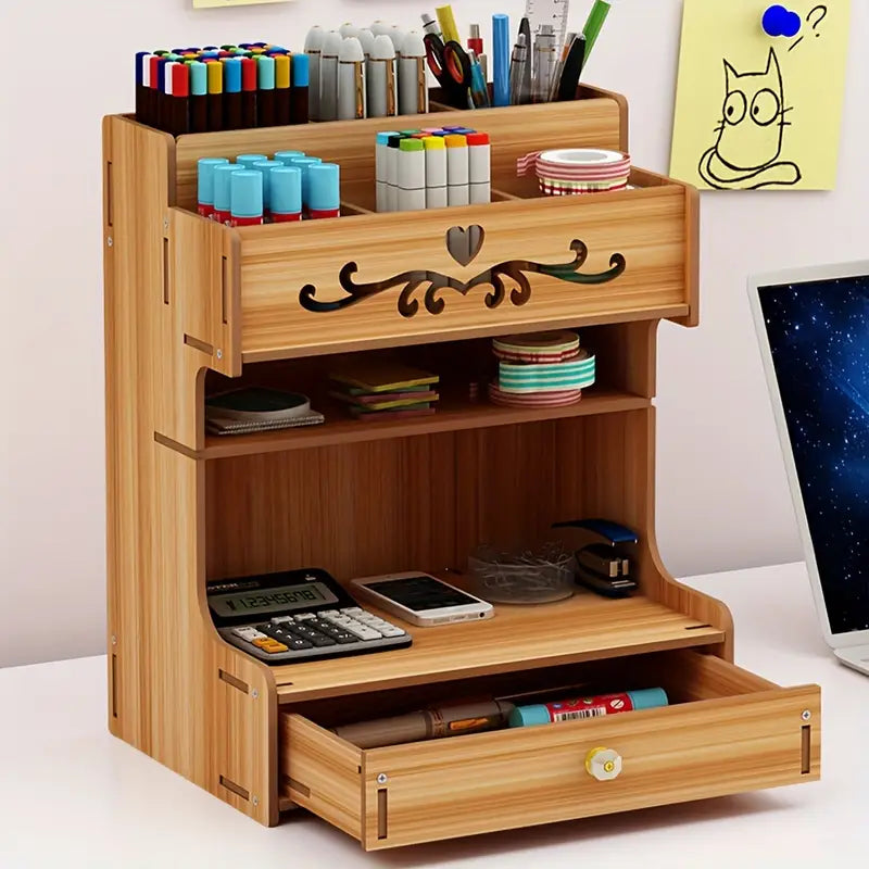 Stay clutter-free with the help of our adaptable Wooden Drawer Organizer-5