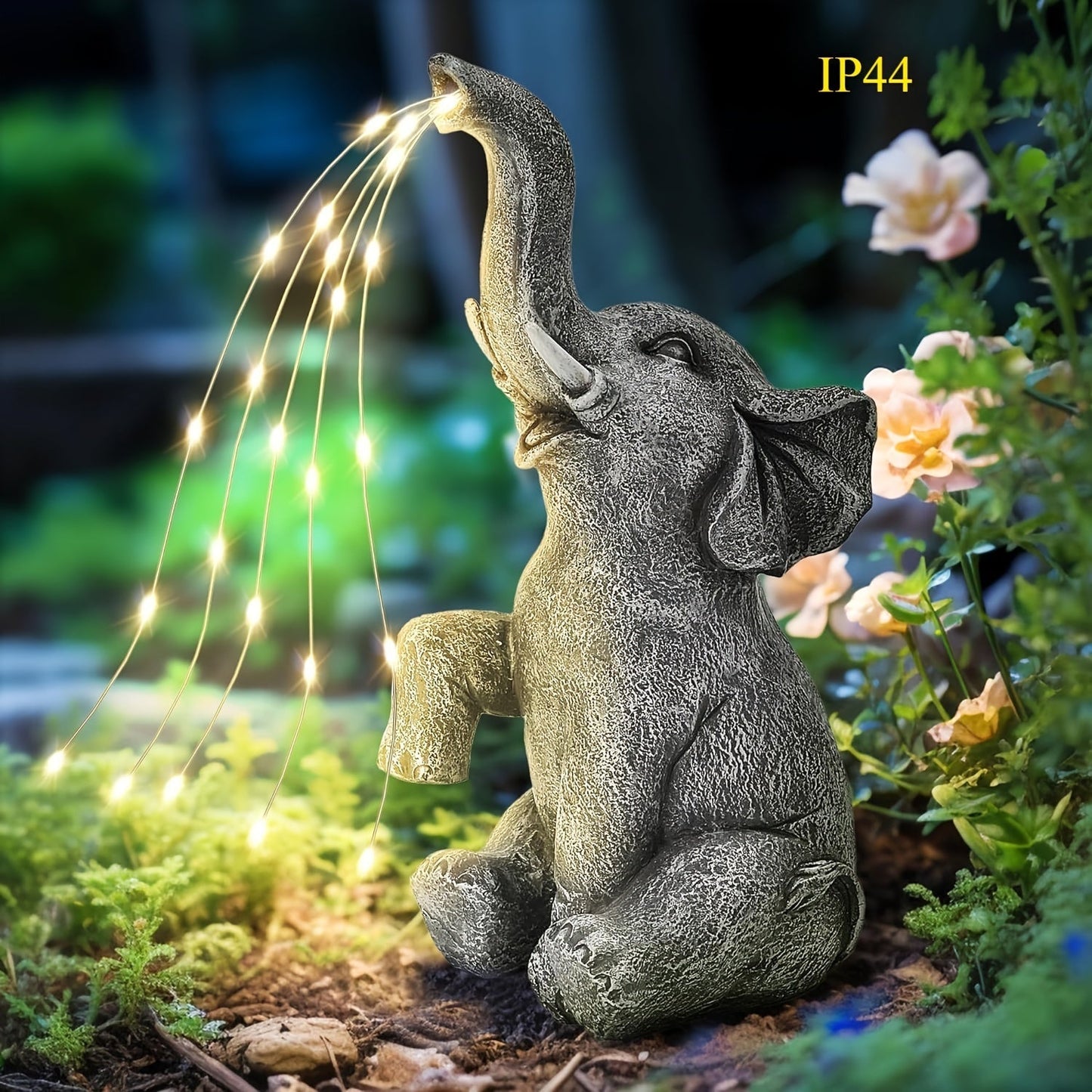 Solar Elephant LED Lantern Garden Light Outdoor Decor-3