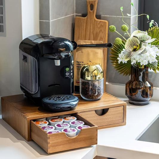 Wooden Storage Cabinet with Drawers Organizer for Kitchen-1