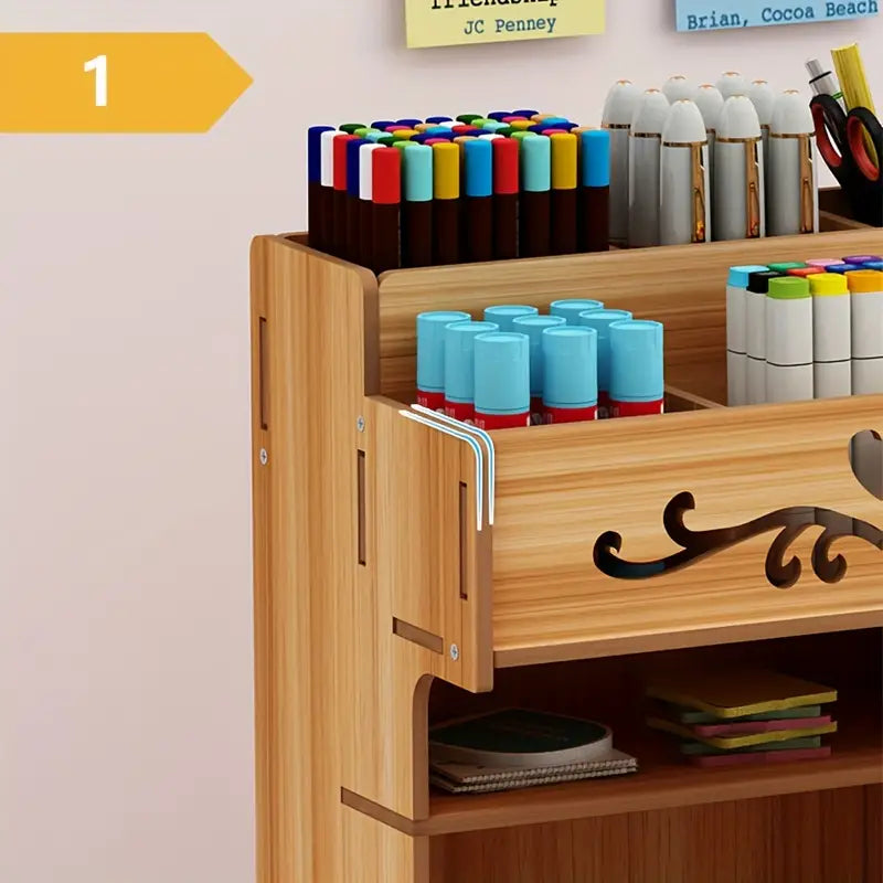 Stay clutter-free with the help of our adaptable Wooden Drawer Organizer-2