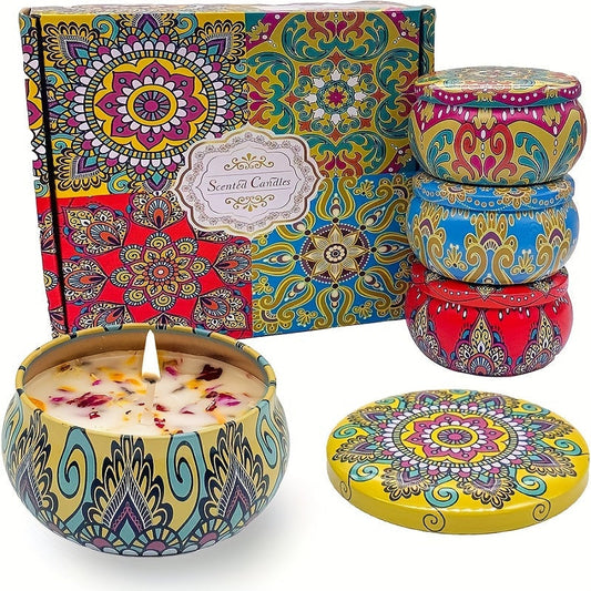 Decorative Scented Candle Set (4 pcs)-0