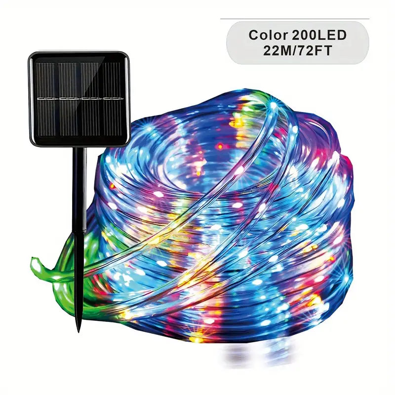 Outdoor Solar Rope Lights - 21.95m 200 LED String Lights with Remote-1