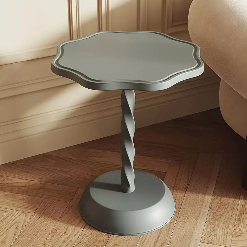 Elegant Light Luxury Sofa Side Table - Silent Grey-1