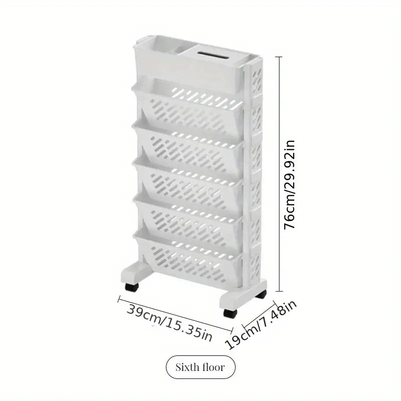 Movable Desk Side Bookshelf-3