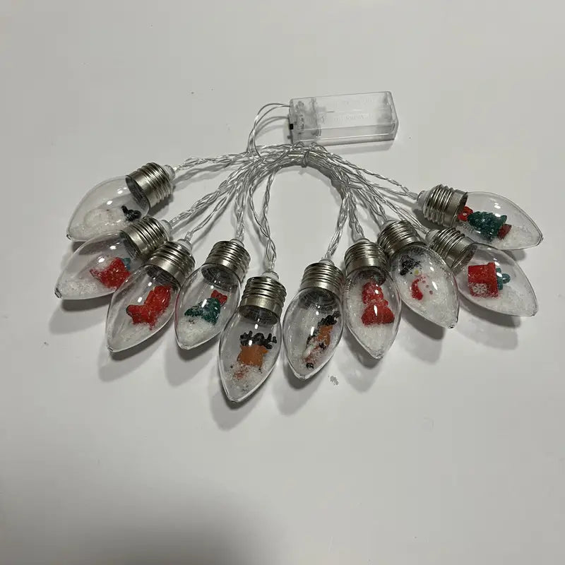 Christmas Snow Globe String Lights for Magical Holiday Décor-1