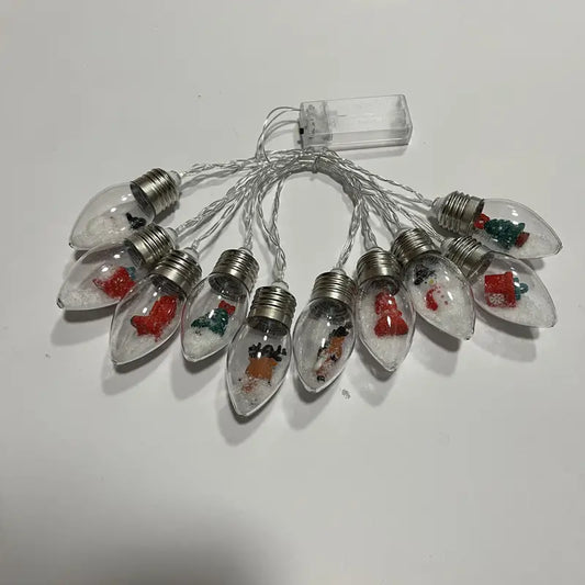 Christmas Snow Globe String Lights for Magical Holiday Décor-1