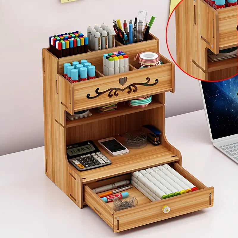 Stay clutter-free with the help of our adaptable Wooden Drawer Organizer-3