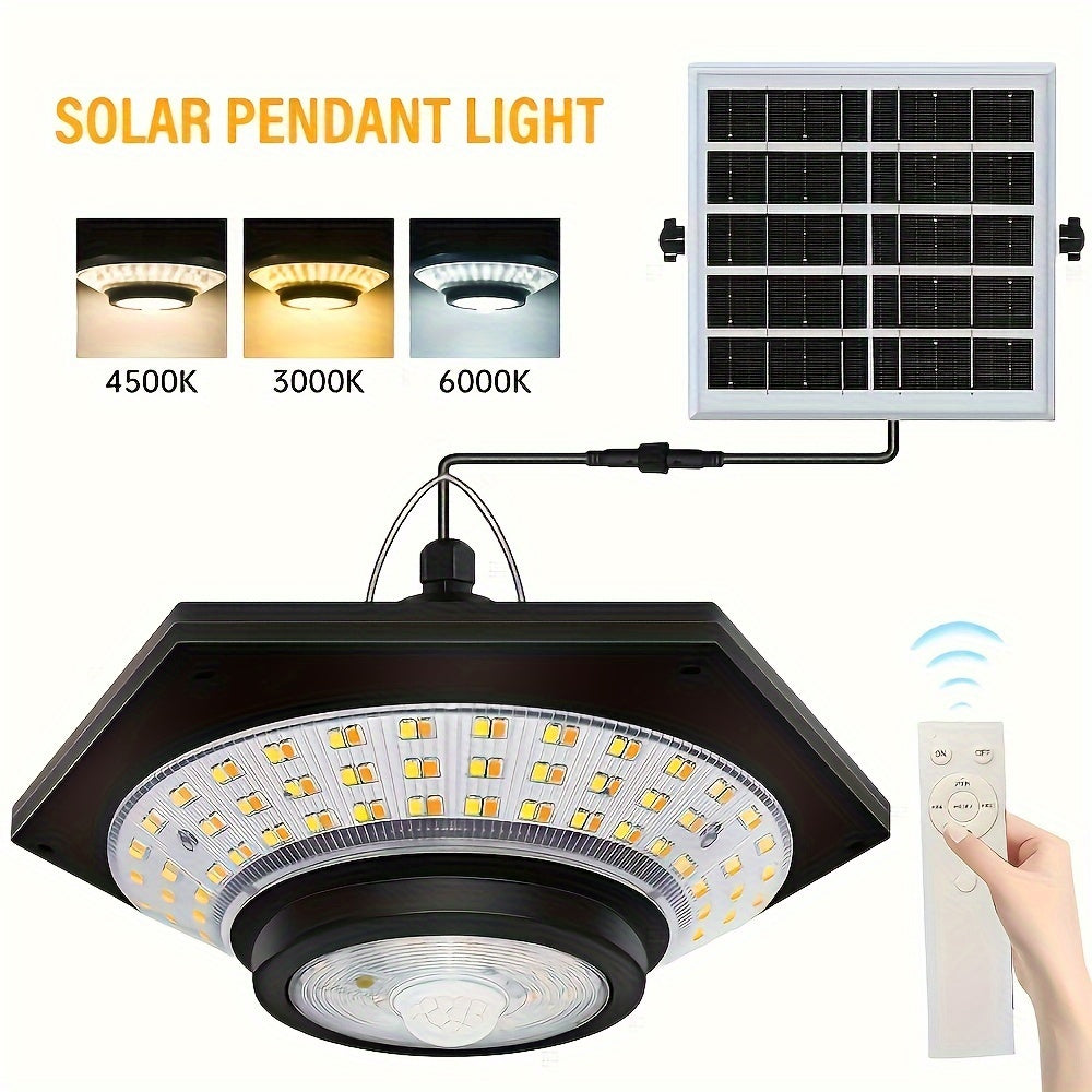 Solar LED Pendant Light with Remote & Motion Sensor-2