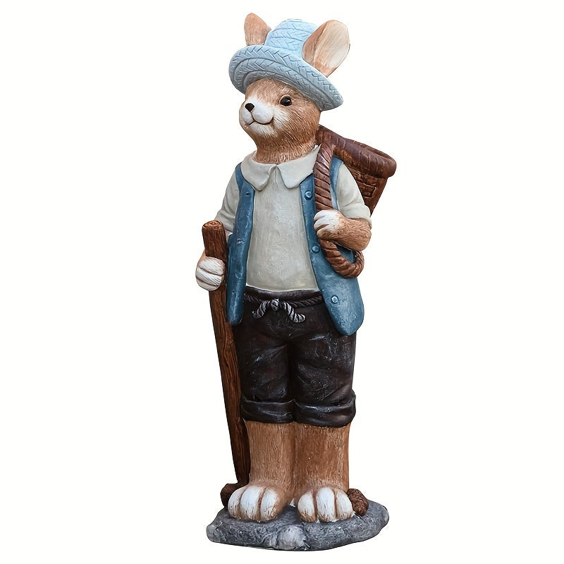 Squirrel Outdoor Garden Statue with Basket-0