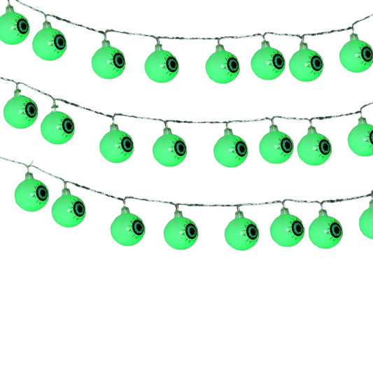 Spooky Solar Spectacles: Green Eyeball Halloween Lights-0