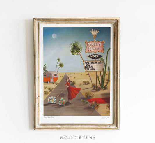 Desert Queen Motel Art Print 8.5"x11"-0