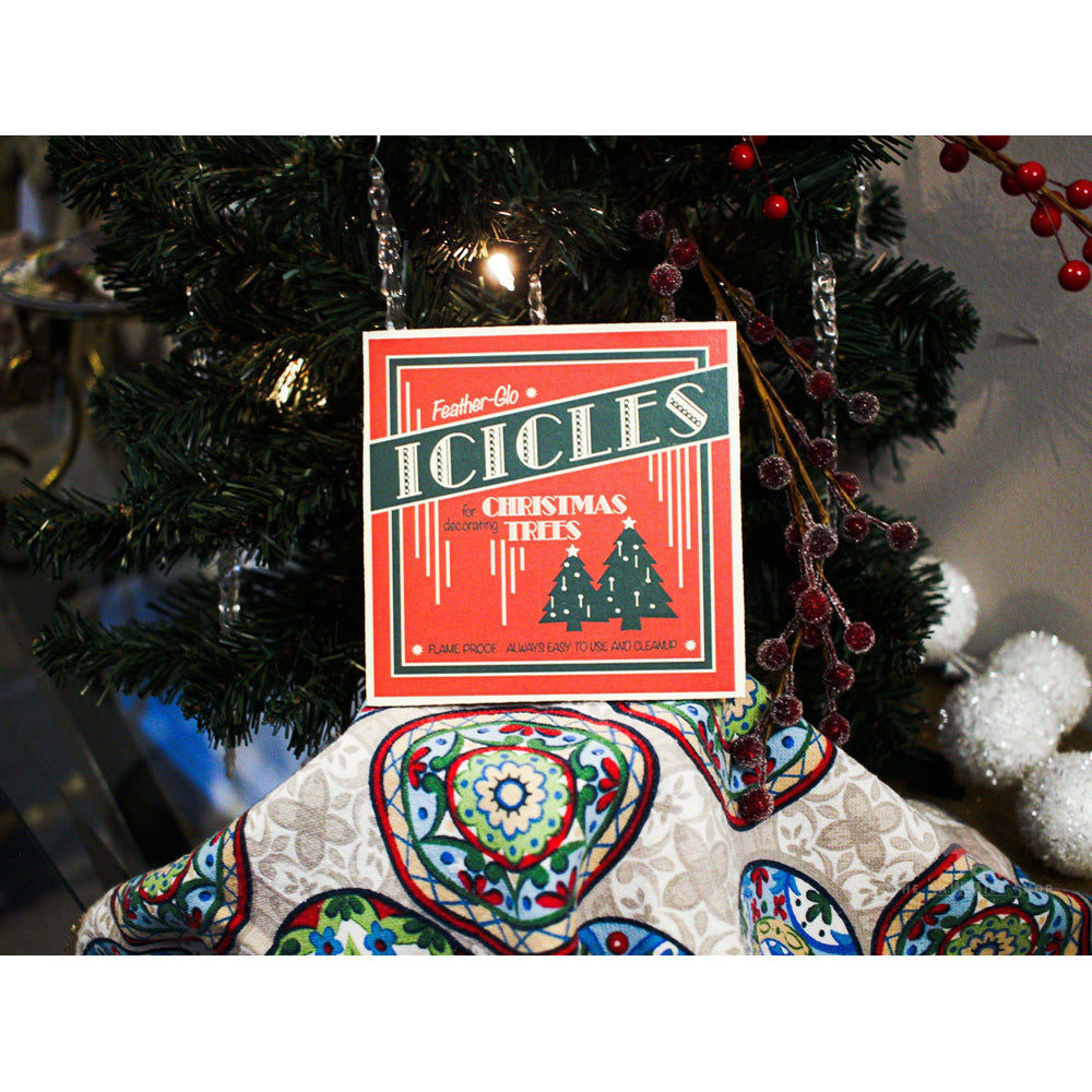 Feather-Glo Icicles Christmas Sign Decor Wood Cutout-1