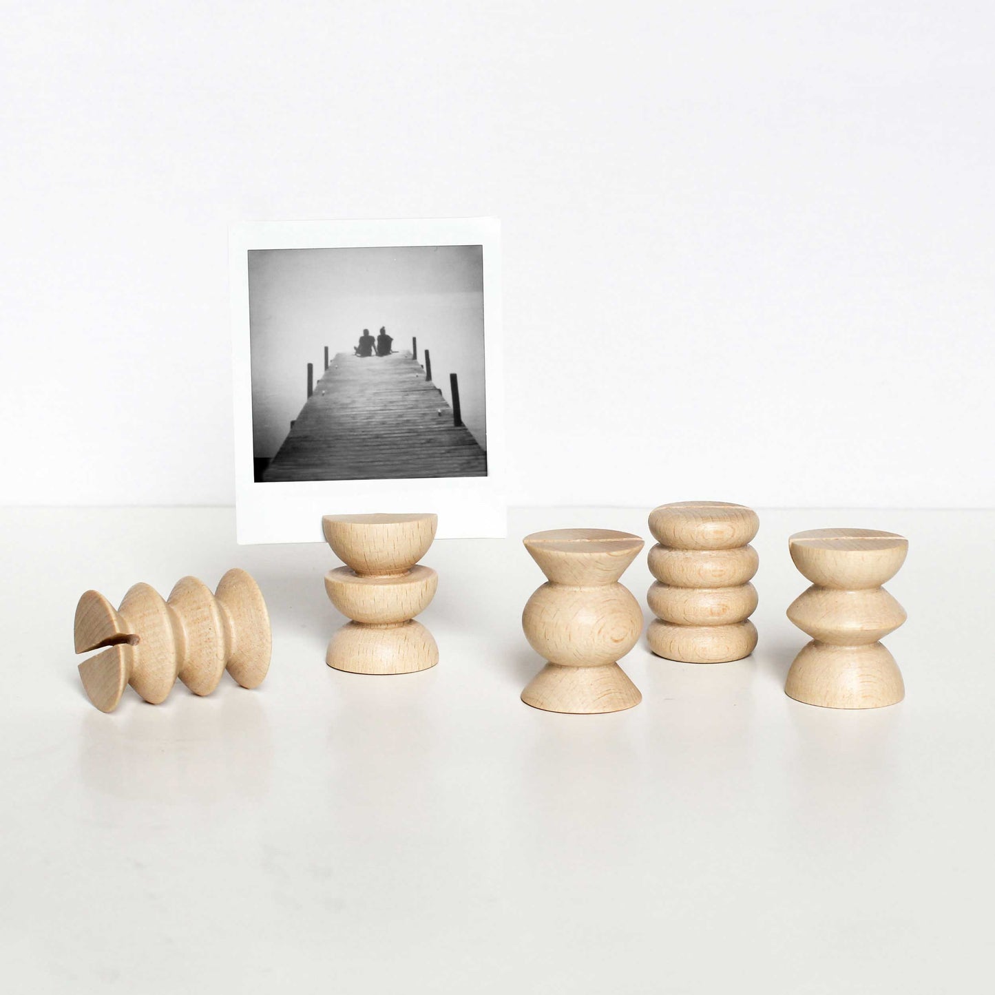 Totem Wooden Picture / Postcard Stand -  Set of 5 Short-0