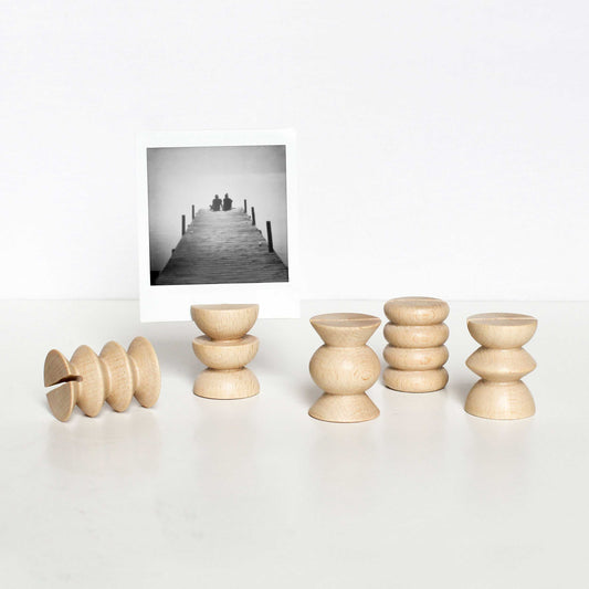 Totem Wooden Picture / Postcard Stand -  Set of 5 Short-0