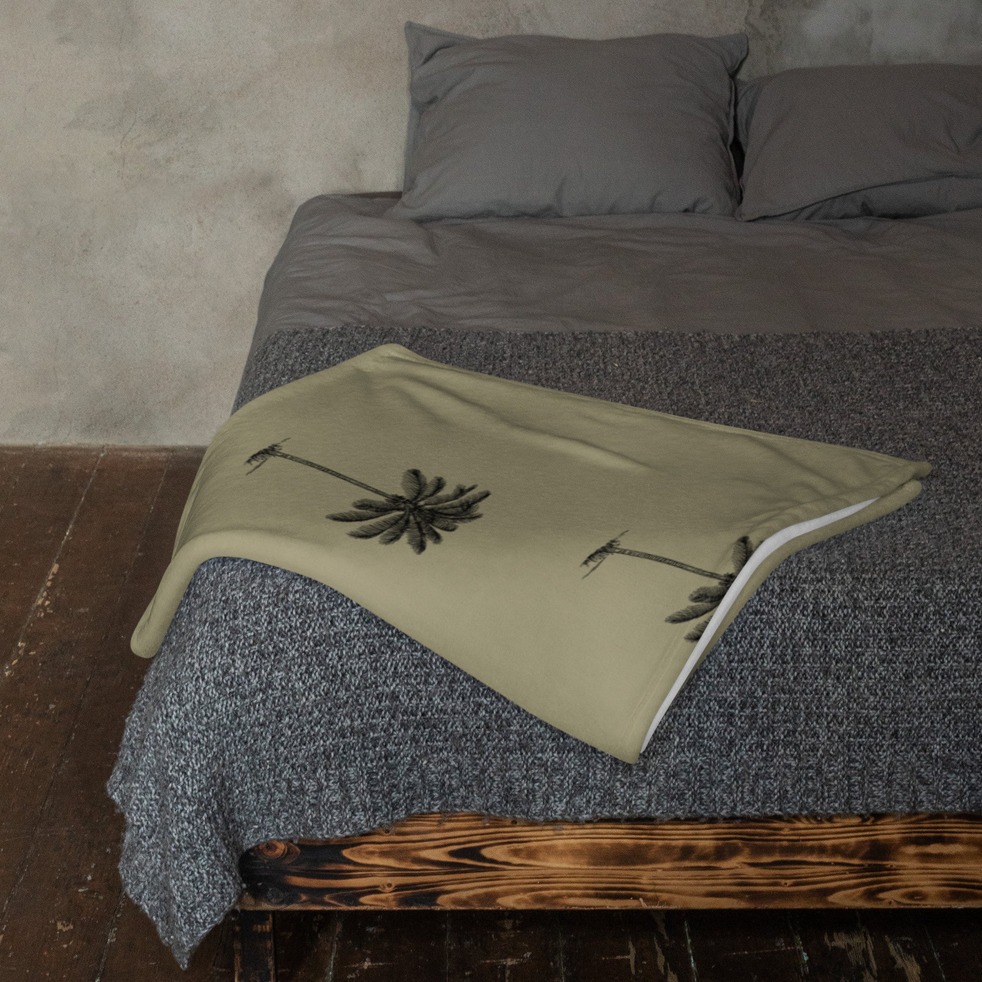 Coco Palm Throw Blanket - Amber Gold-0