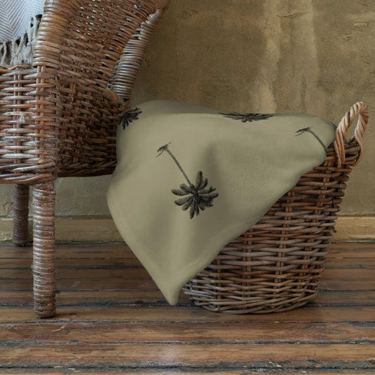 Coco Palm Throw Blanket - Amber Gold-1