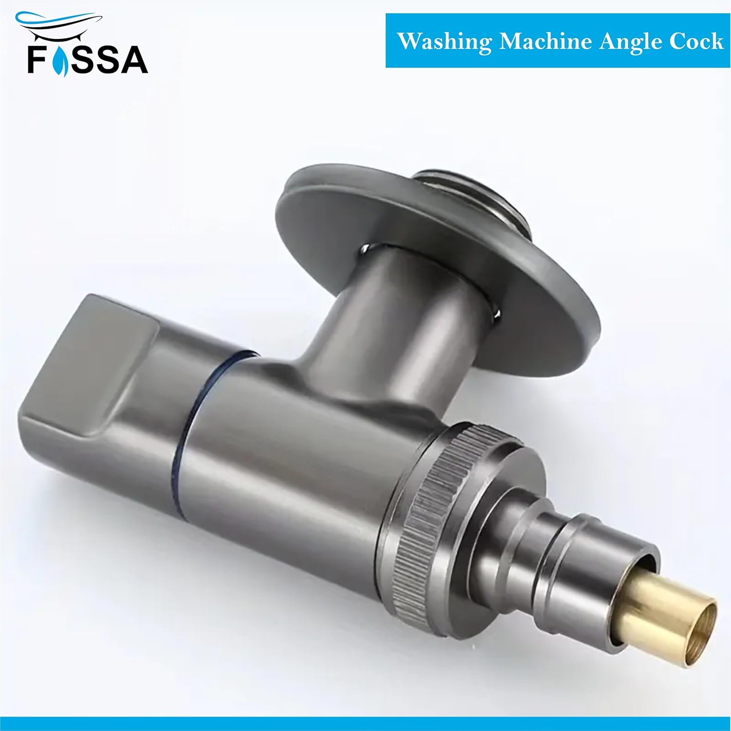 Fossa Laundry Faucet Washing Machine Faucet Water Spigot Outdoor Faucet Handle Hose Faucet Dishwasher Angle Valve (Black)-3