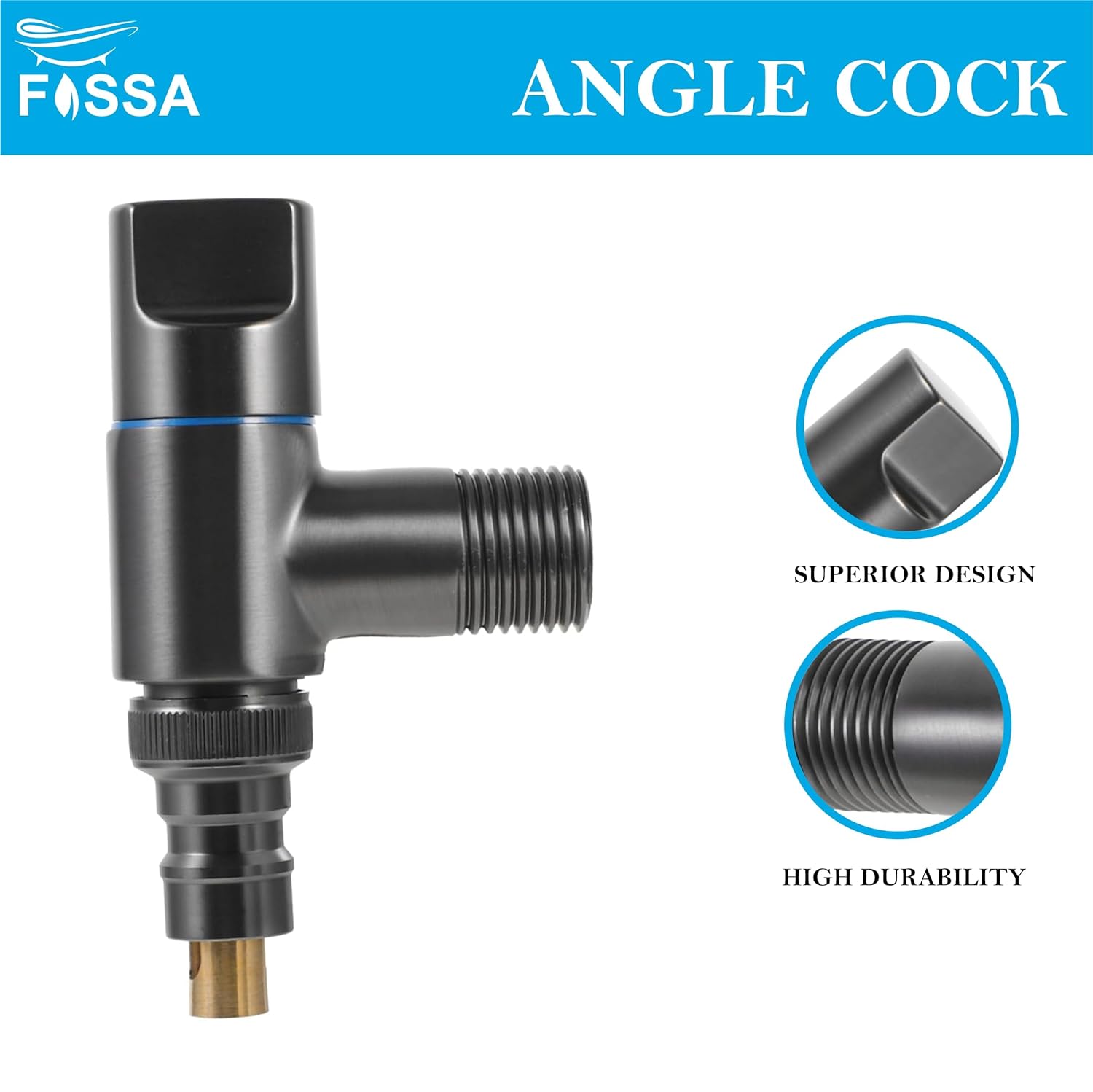 Fossa Laundry Faucet Washing Machine Faucet Water Spigot Outdoor Faucet Handle Hose Faucet Dishwasher Angle Valve (Black)-2