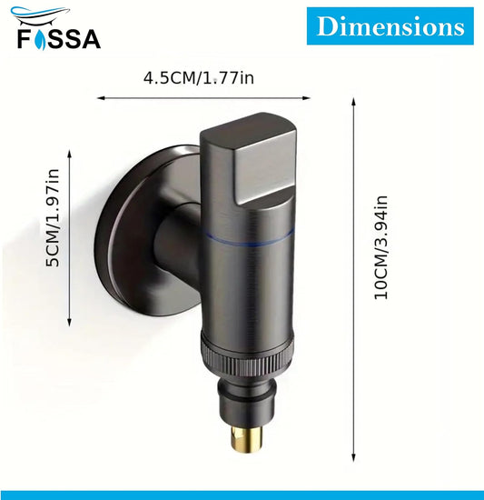 Fossa Laundry Faucet Washing Machine Faucet Water Spigot Outdoor Faucet Handle Hose Faucet Dishwasher Angle Valve (Black)-1
