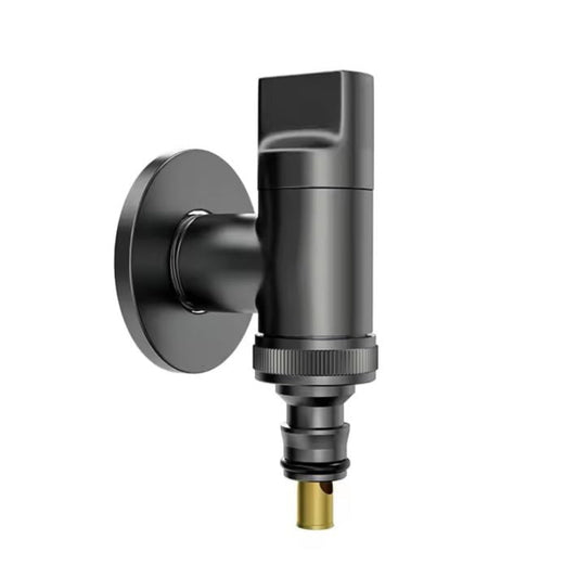 Fossa Laundry Faucet Washing Machine Faucet Water Spigot Outdoor Faucet Handle Hose Faucet Dishwasher Angle Valve (Black)-0