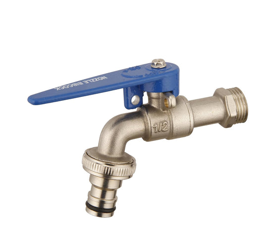 Fossa Nozzle Cock for Bathroom | Washing Machine Tap for Inlet Pipe/Hose | Garden Pipe Tap | Easy Hose Connect Tap | Laundry Dishwasher Hose Connect-0