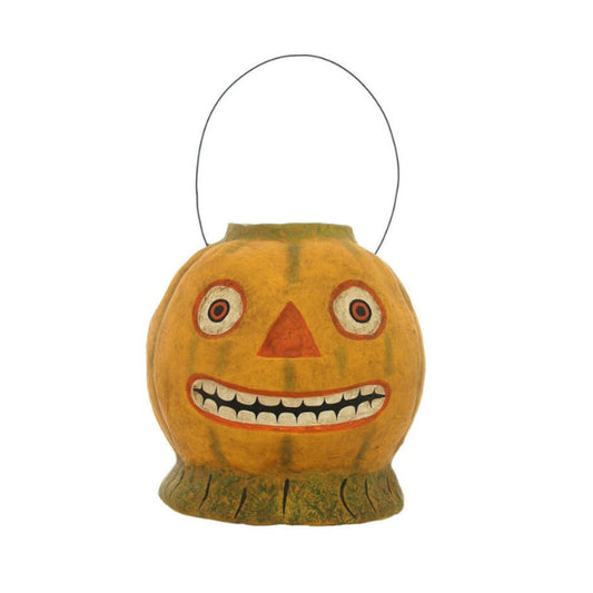 Haunted Garden Pumpkin Paper Mache Candy Bucket-0