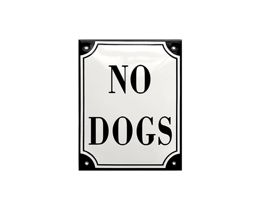 White Enamel Sign 11 x 14 cm (4⅜" x 5½")-1