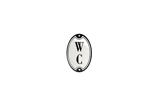 White Enamel Sign 4.6 x 7 cm (1¾" x 2¾")-1