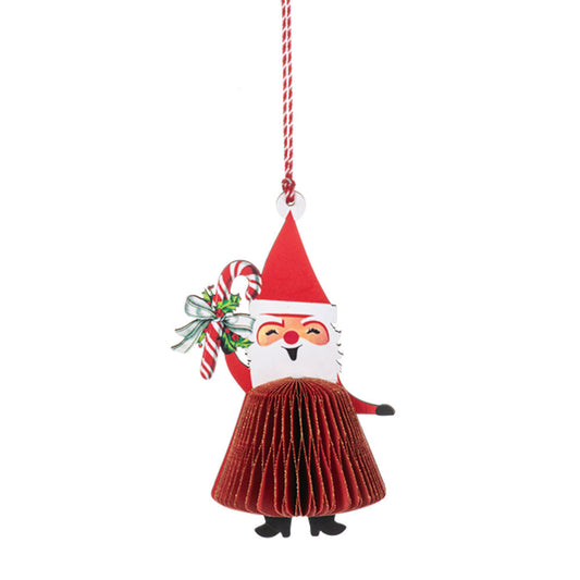 Honeycomb Santa Ornaments Set of 3-1