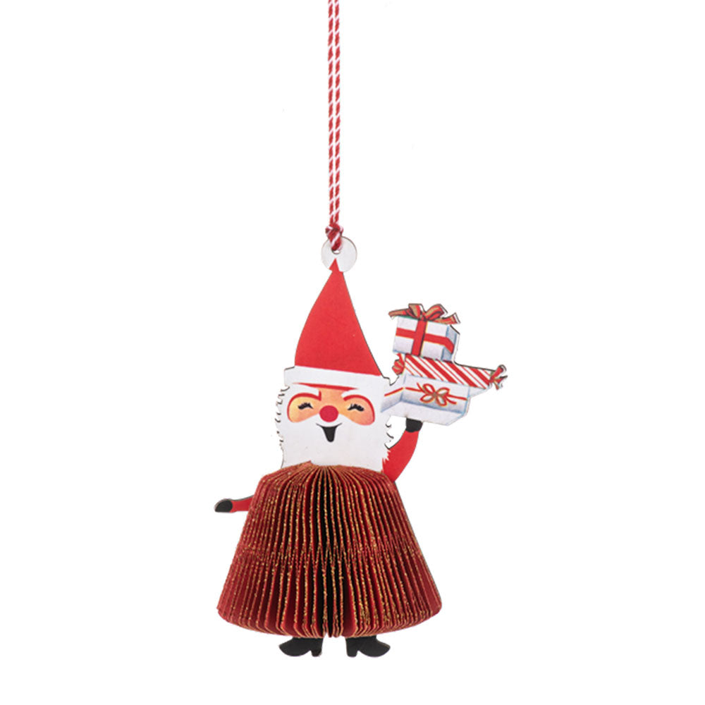 Honeycomb Santa Ornaments Set of 3-2