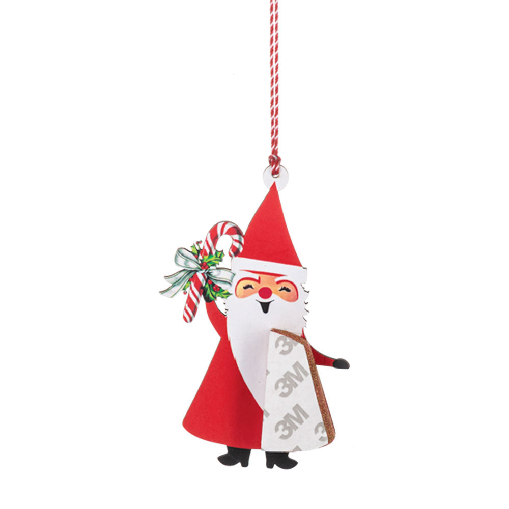 Honeycomb Santa Ornaments Set of 3-4