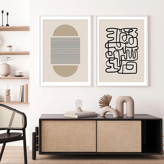 Poster Minimalistisch Matisse Cut Outs und Linienformen als Deko Print ohne Rahmen-1