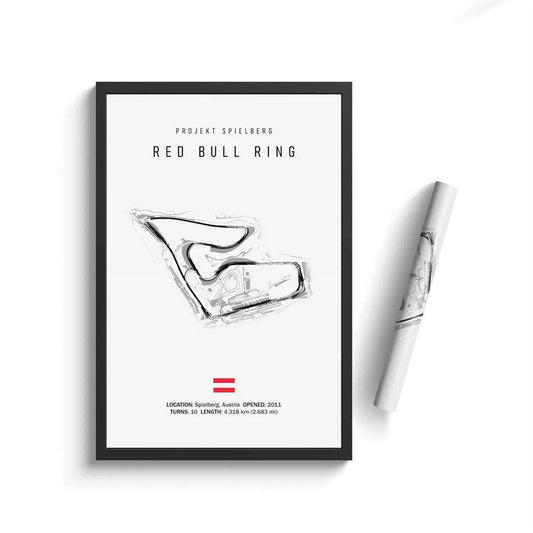 Poster Formel 1 Kalender 2025 Strecken Großer Preis von Monaco Spa Francorchamps Deko Print ohne Rahmen-1