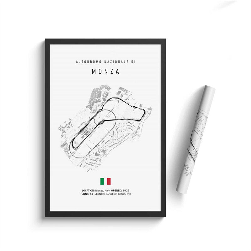 Poster Formel 1 Kalender 2025 Strecken Großer Preis von Monaco Spa Francorchamps Deko Print ohne Rahmen-8