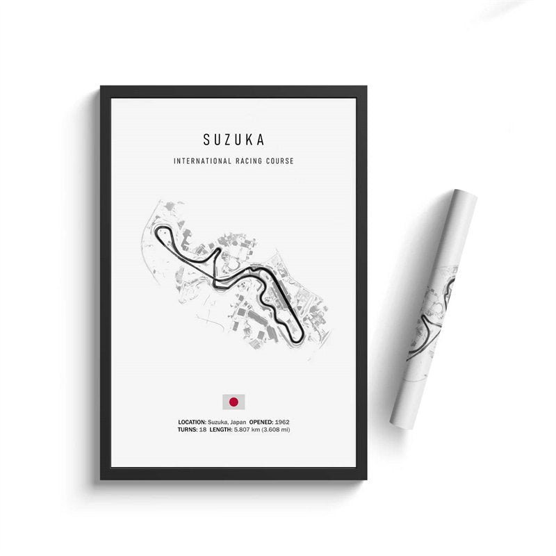 Poster Formel 1 Kalender 2025 Strecken Großer Preis von Monaco Spa Francorchamps Deko Print ohne Rahmen-9