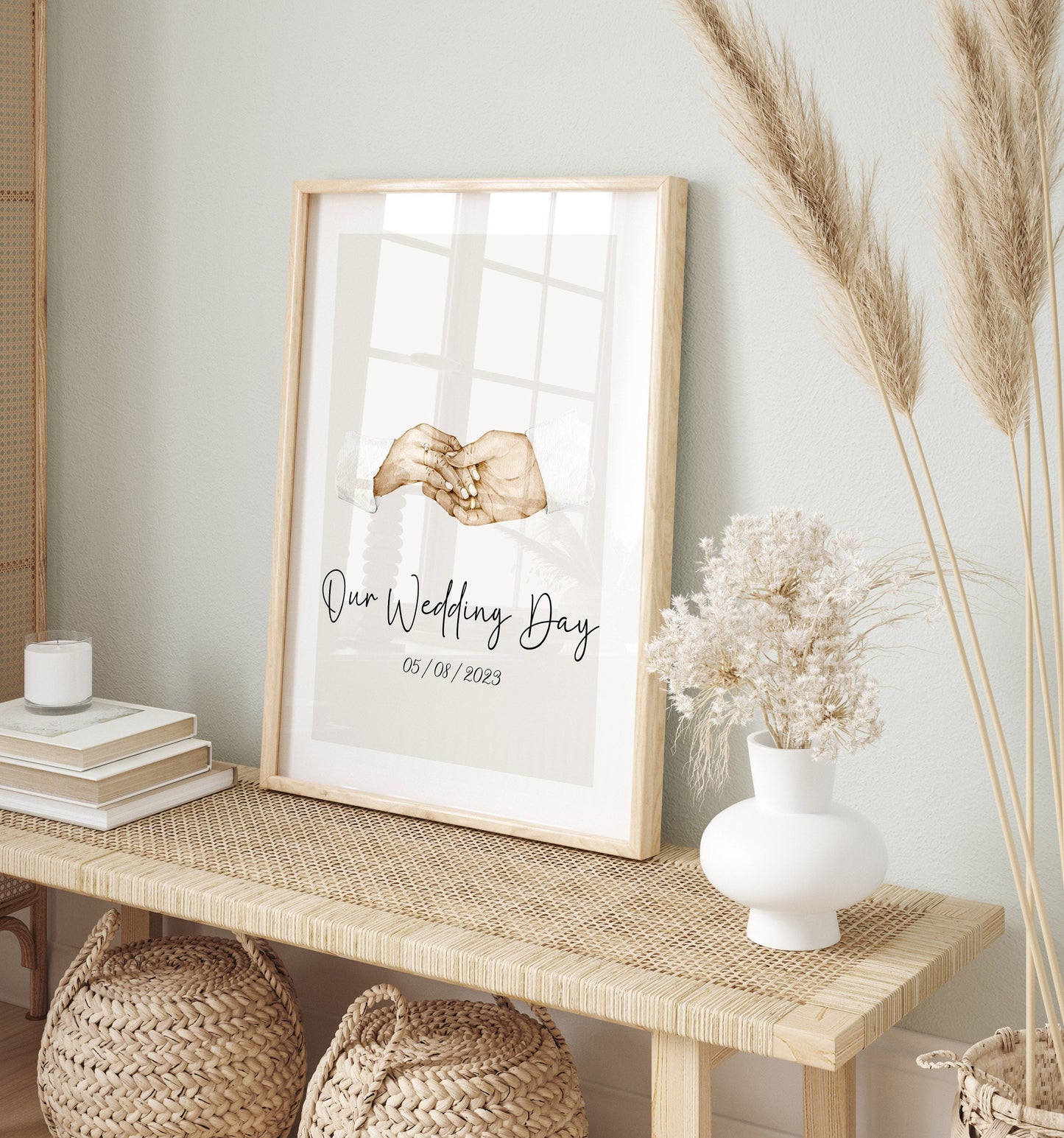 Hochzeit Verlobung Poster · Geschenkidee ·  Datum Text  Personalisiert · Hochzeit Brautpaar · Verlobung · Deko Print · ohne Rahmen-2