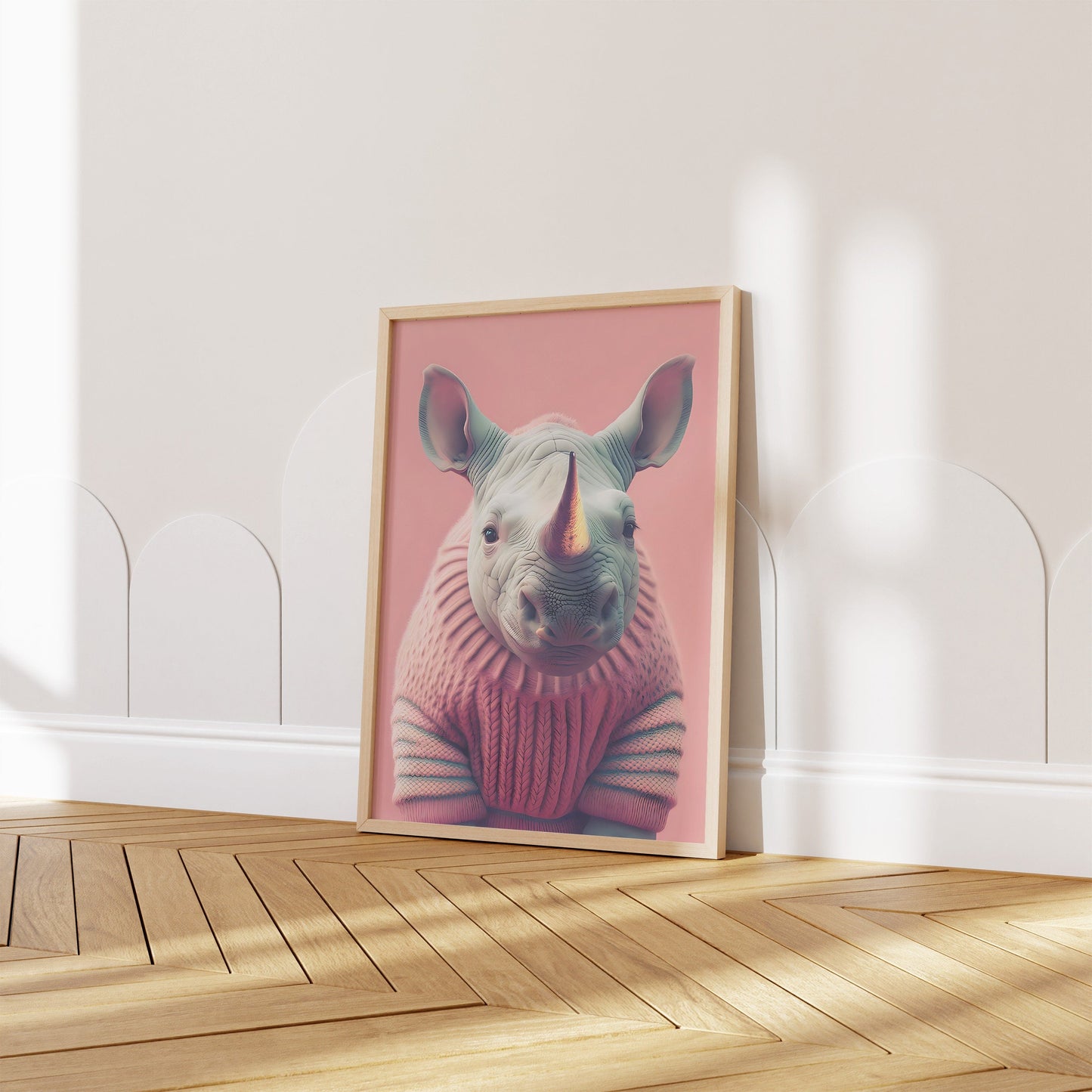 Kinderzimmer Poster Tiere Fuchs Elefant Bär Nashorn Erdmännchen · Kinderzimmer Bilder · Wand Deko · Kunst Druck · Deko Print · ohne Rahmen-2