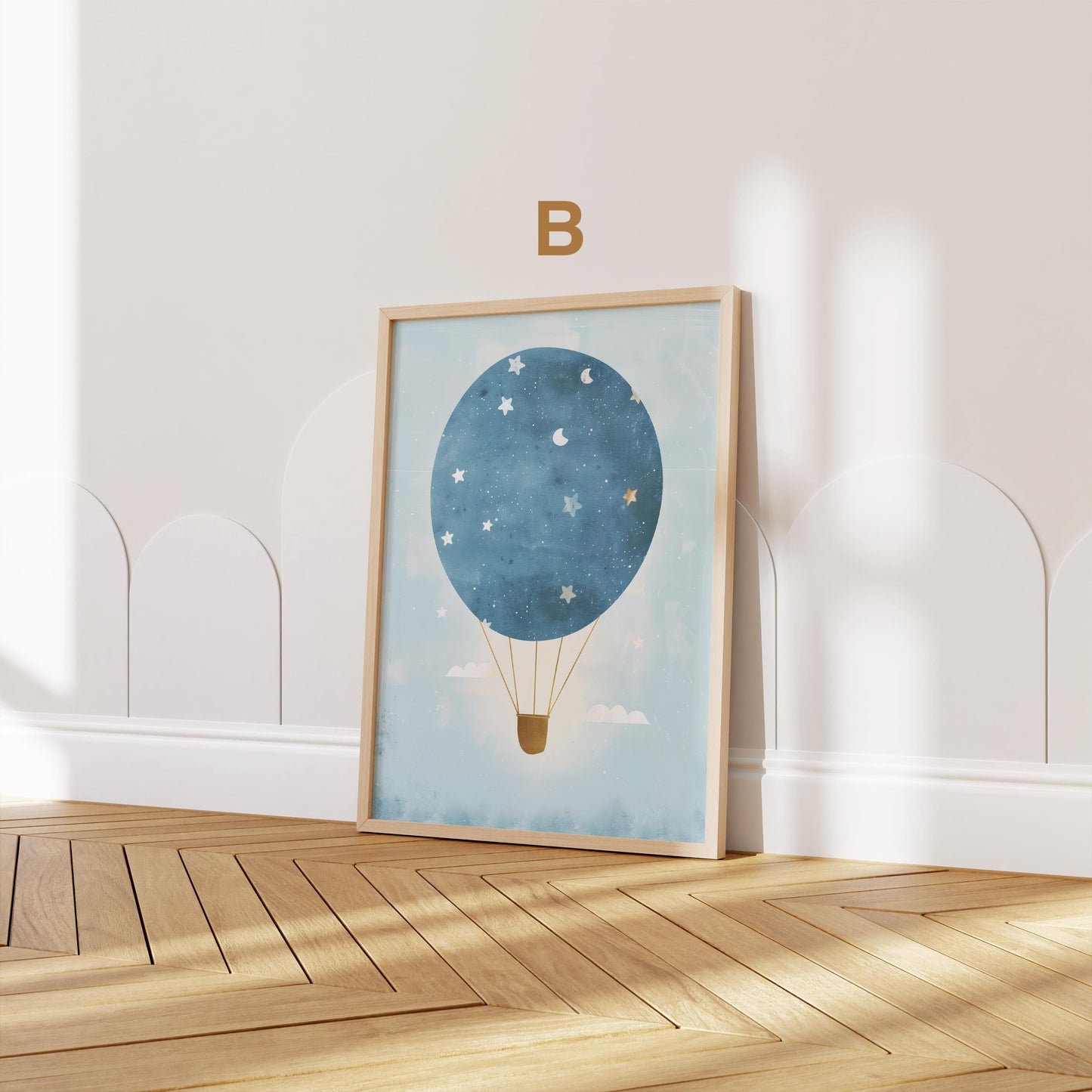 Poster Kinderzimmer Heißluftballon Flugzeug Aquarell Flugträume · Kinderzimmer Bilder · Wand Deko · Kunst Druck · Deko Print · ohne Rahmen-4