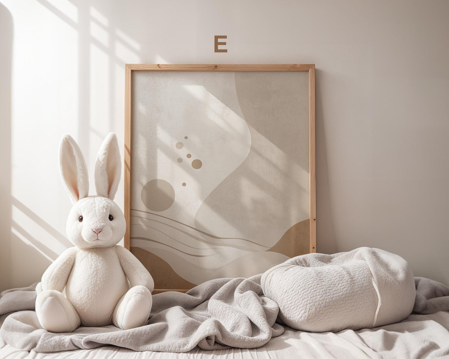 Boho Babyzimmer Poster · Regenbogen, Herzen, Blumen, Sonne, Häuser, Mutter-Kind  Scandi Wandkunst für Kinderzimmer · Deko Print ohne Rahmen-5
