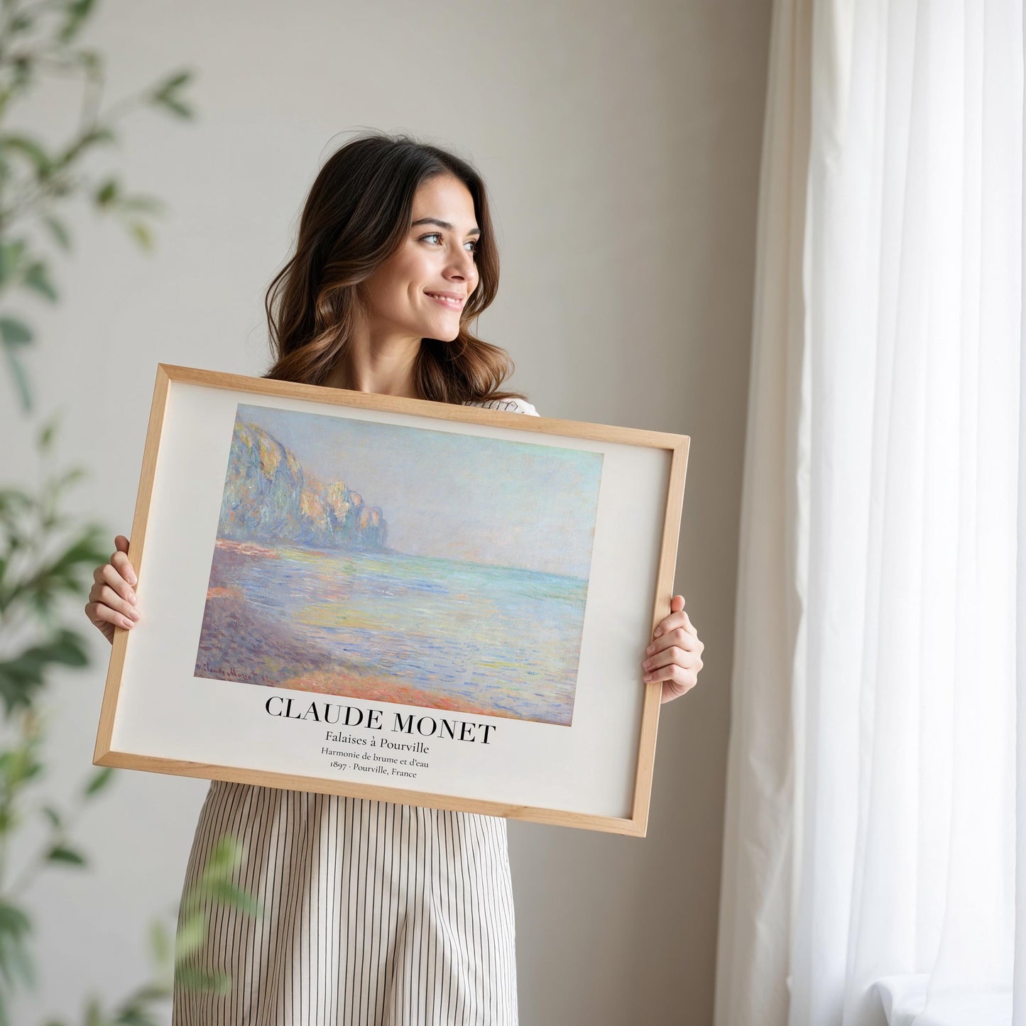 Claude Monet Poster · Falaises à Pourville 1897 · Küstenkunst Frankreich · Impressionismus Druck · Vintage Wandbild ohne Rahmen-3